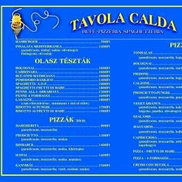 Tavola Calda Pizzéria Veszprém - Étlap/itallap