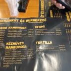 Avia benzinkút és burgerező Öcsöd - Étlap/itallap