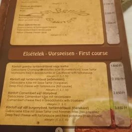 Don Benito Étterem és Pizzéria Balatonlelle - Étlap/itallap