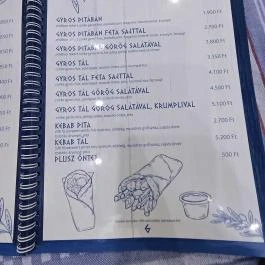 Hellasz Taverna Görög Finomságok, Szolnok - Étlap/itallap