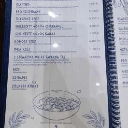 Hellasz Taverna Görög Finomságok, Szolnok - Étlap/itallap