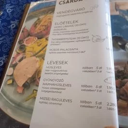 Öreg Tanyacsárda Étterem Lajosmizse - Étlap/itallap