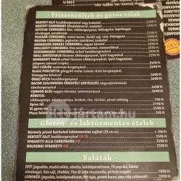 Pizza Pronto Szolnok - Étlap/itallap