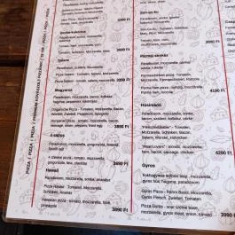 Sarok Vendéglő, Balatonlelle - Étlap/itallap