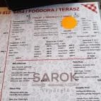 Sarok Vendéglő Balatonlelle - Étlap/itallap