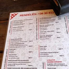 Sarok Vendéglő, Balatonlelle - Étlap/itallap