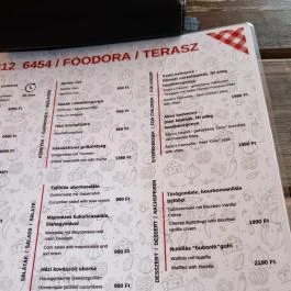 Sarok Vendéglő, Balatonlelle - Étlap/itallap