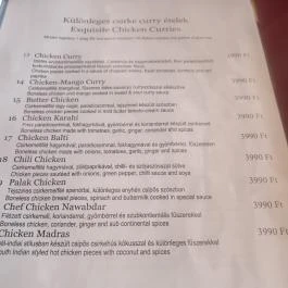 Taj Mahal Indiai Étterem Kecskemét - Étlap/itallap