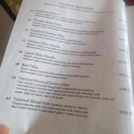 Taj Mahal Indiai Étterem Kecskemét - Étlap/itallap