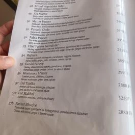 Taj Mahal Indiai Étterem Kecskemét - Étlap/itallap