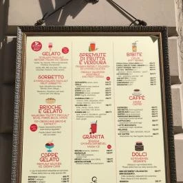 Gelateria Pomo D'oro Budapest - Étlap/itallap