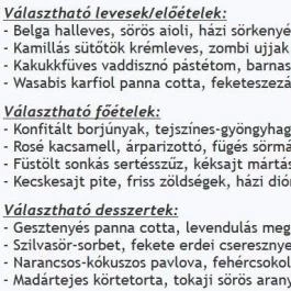 Jégkert - Budai Sörkert Budapest - Étlap/itallap