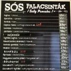 Nagyi Palacsintázója - Szent István körút Budapest - Étlap/itallap
