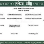 Pécsi Sör Beer & Traditional Food Budapest - Étlap/itallap