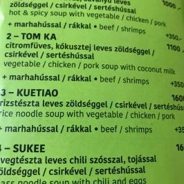 Rim Thanonh Thai Food, Budapest - Étlap/itallap