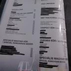 Sakura Gozsdu Budapest - Étlap/itallap