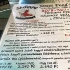 Shrimpy Street Food Bar Budapest - Étlap/itallap