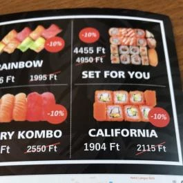 Sushi Master - Arany János utca, Budapest - Étlap/itallap