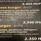 The Selection Budapest - Étlap/itallap