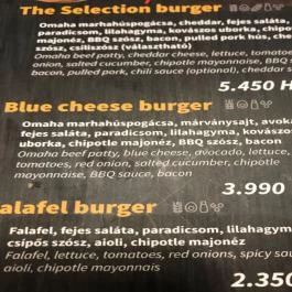 The Selection, Budapest - Étlap/itallap