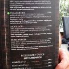 The Temple Bar Budapest - Étlap/itallap