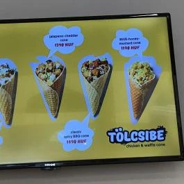 Tölcsibe, Budapest - Étlap/itallap