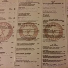 Bécsiszelet Vendéglő - József körút, Budapest - Étlap/itallap