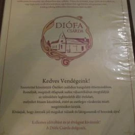 Diófa Csárda, Orosháza - Étlap/itallap