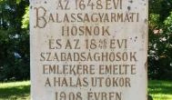 Az 1648. évi hősnők & 1848 emlékoszlopa Balassagyarmat - Egyéb