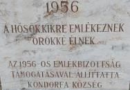 1956-os emlékmű Kondorfa