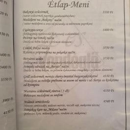 4-es Vendéglő Mórahalom - Étlap/itallap