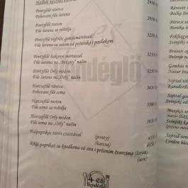 4-es Vendéglő Mórahalom - Étlap/itallap