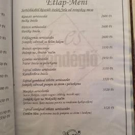4-es Vendéglő Mórahalom - Étlap/itallap