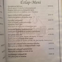 4-es Vendéglő Mórahalom - Étlap/itallap