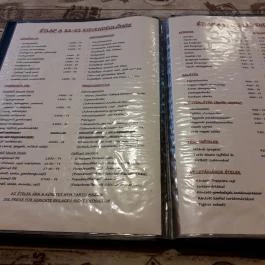 82-es Vendéglő Eplény - Étlap/itallap