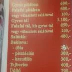 Bagdad Gyros Budapest - Étlap/itallap