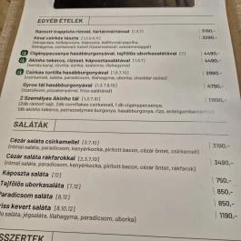 Akinho Pizzéria Szederkény - Étlap/itallap