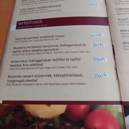 Alba Regia Vendéglő, Budapest - Étlap/itallap