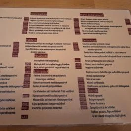 Alba Regia Vendéglő, Budapest - Étlap/itallap