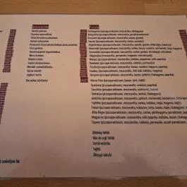 Alba Regia Vendéglő, Budapest - Étlap/itallap