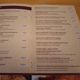 Alba Regia Vendéglő, Budapest - Étlap/itallap