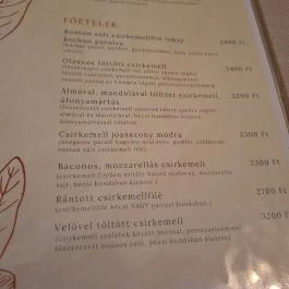 Amadeus Étterem Kisvárda - Étlap/itallap