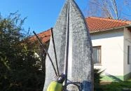 Amerikai kukoricabogár szobor Battonya