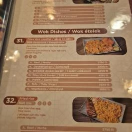 AN Asian Restaurant Budapest - Étlap/itallap
