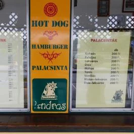 András Büfé, Balatonszemes - Étlap/itallap