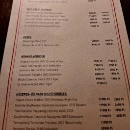 Apacuka Étterem Kávéház Varieté Budapest - Étlap/itallap