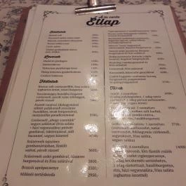 Ara Étterem , Mór - Étlap/itallap