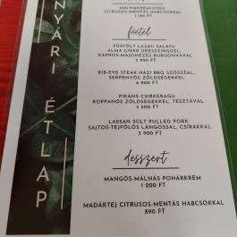 Aranypatkó Panzió étterme, Győrújbarát - Étlap/itallap