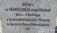 Aranyszablya emlékhely Geszteréd - Egyéb