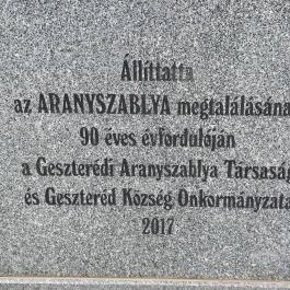 Aranyszablya emlékhely, Geszteréd - Egyéb